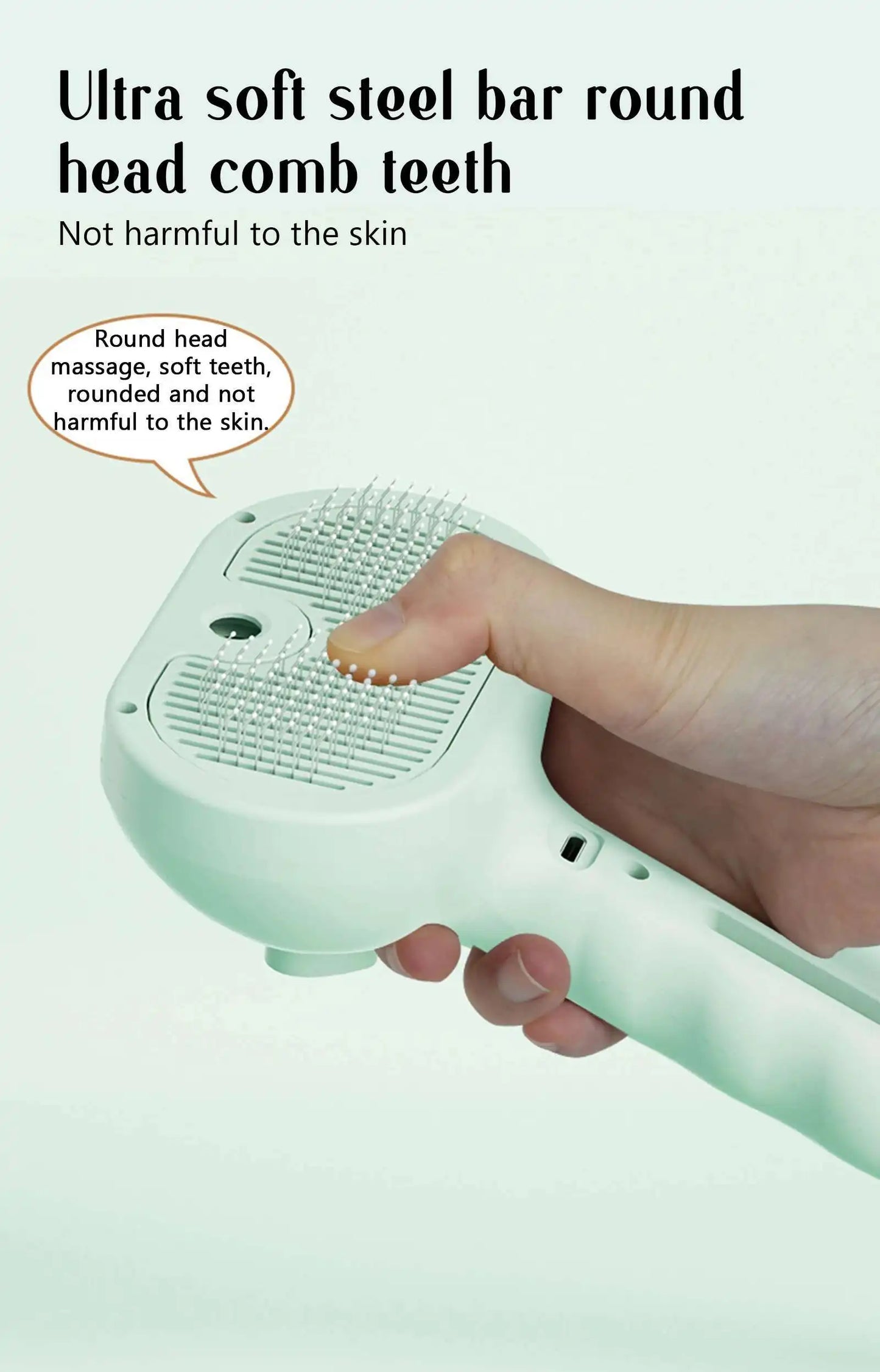 Hot Cat Brush with Steam Dog Spray Pet Steam Massage Brush Spray Hair Removal Comb Massage Steamer Comb for Long Hair Dogs Cats