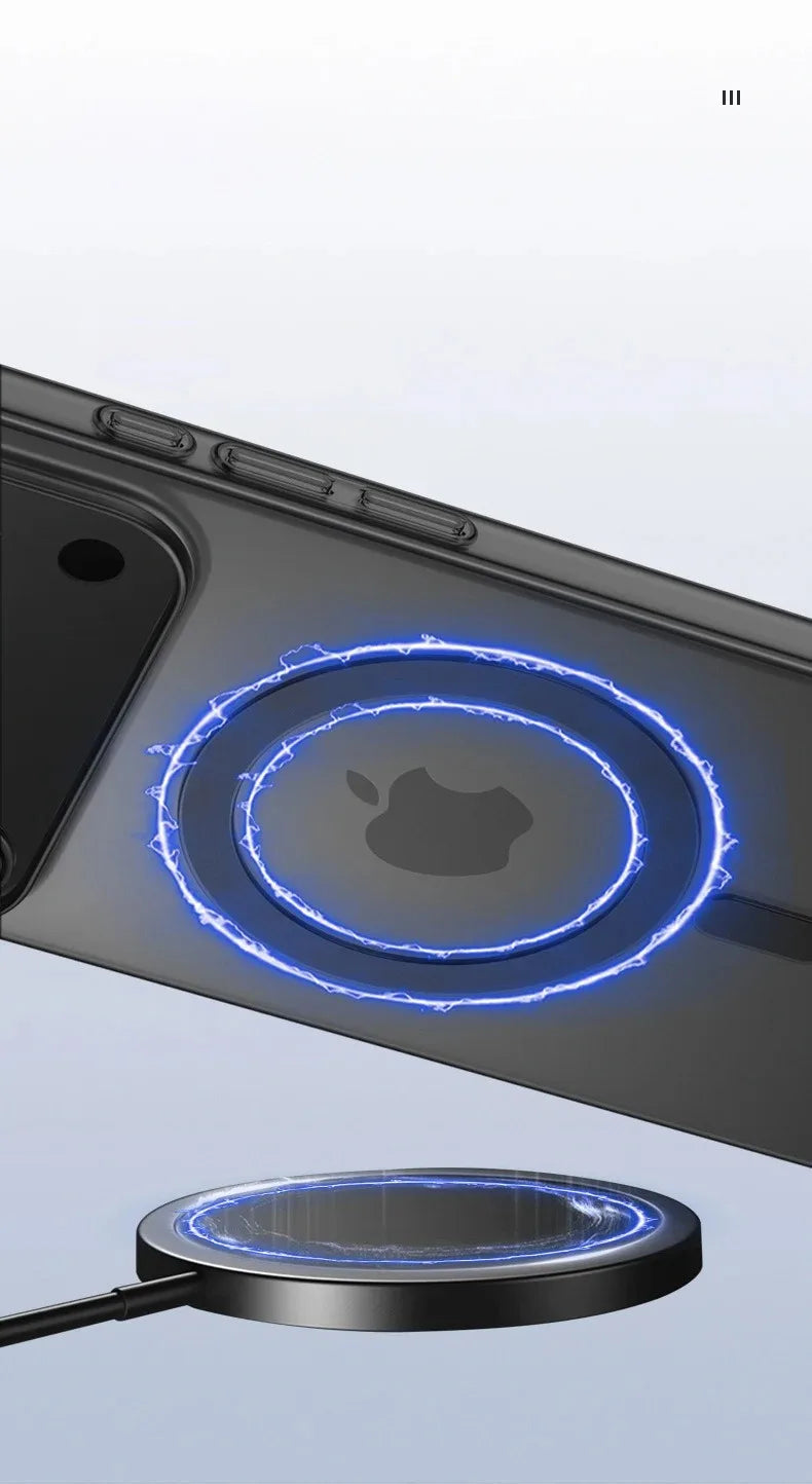 Luxury Ultra Thin Magnetic Translucent Matte Case For iPhone 17 16 15 14 13 12 Pro Max Plus 17 Air For Magsafe Clear Back Cover