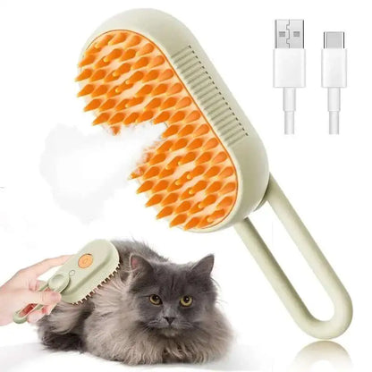 Hot Cat Brush with Steam Dog Spray Pet Steam Massage Brush Spray Hair Removal Comb Massage Steamer Comb for Long Hair Dogs Cats