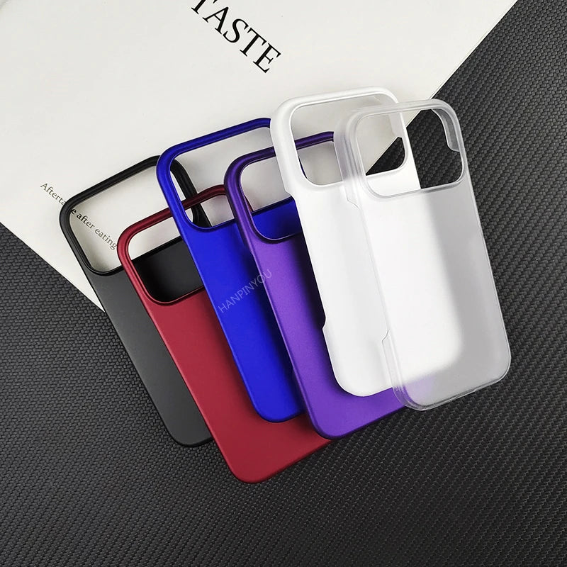 Simple Ultra-thin Matte Hard Phone Case For Apple iPhone17 iPhone 17 Pro Max Air 17Pro Anti-fingerprint PC Back Case Cover