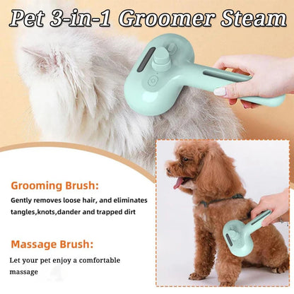 Hey & Bye : Steam Spray Dog & Cats Grooming Brush