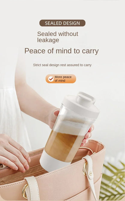Portable Electric Protein Shaker Bottle USB Rechargeable Blender Multipurpose 450ml Mixer Cups for Fitness Workout