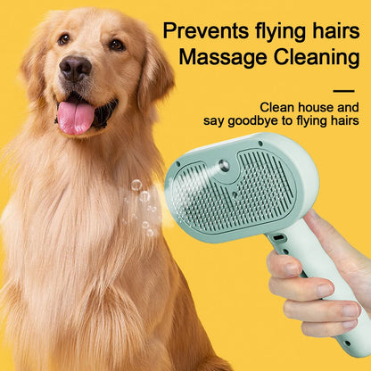 Hey & Bye : Steam Spray Dog & Cats Grooming Brush
