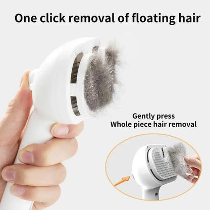 Hot Cat Brush with Steam Dog Spray Pet Steam Massage Brush Spray Hair Removal Comb Massage Steamer Comb for Long Hair Dogs Cats